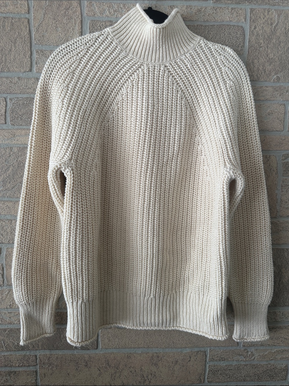 J Crew Relaxed Rollneck™ sweater Cotton Ivory - Picture 4 of 7